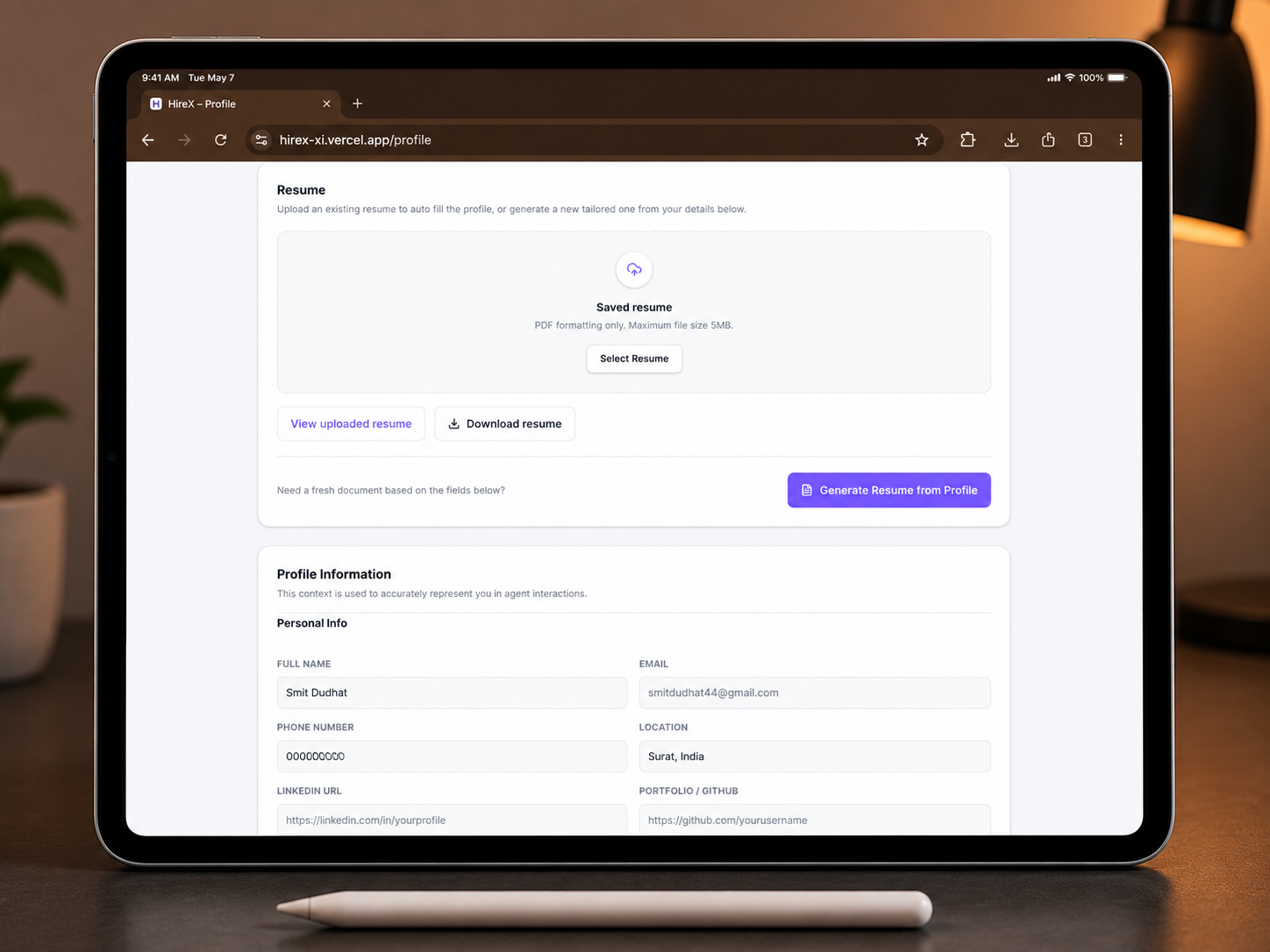 HireX — The Future of AI-Powered Job Discovery interface 3